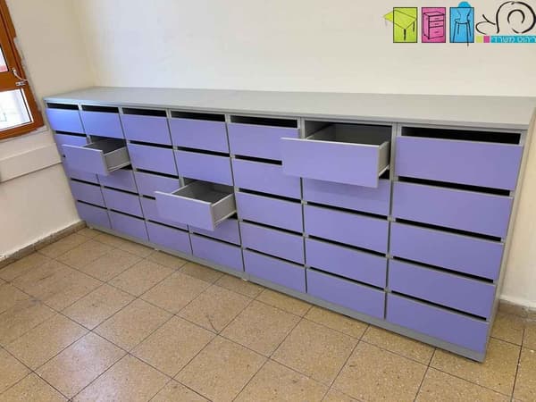 ארון מגירות בהתאמה אישית לכיתות לימוד